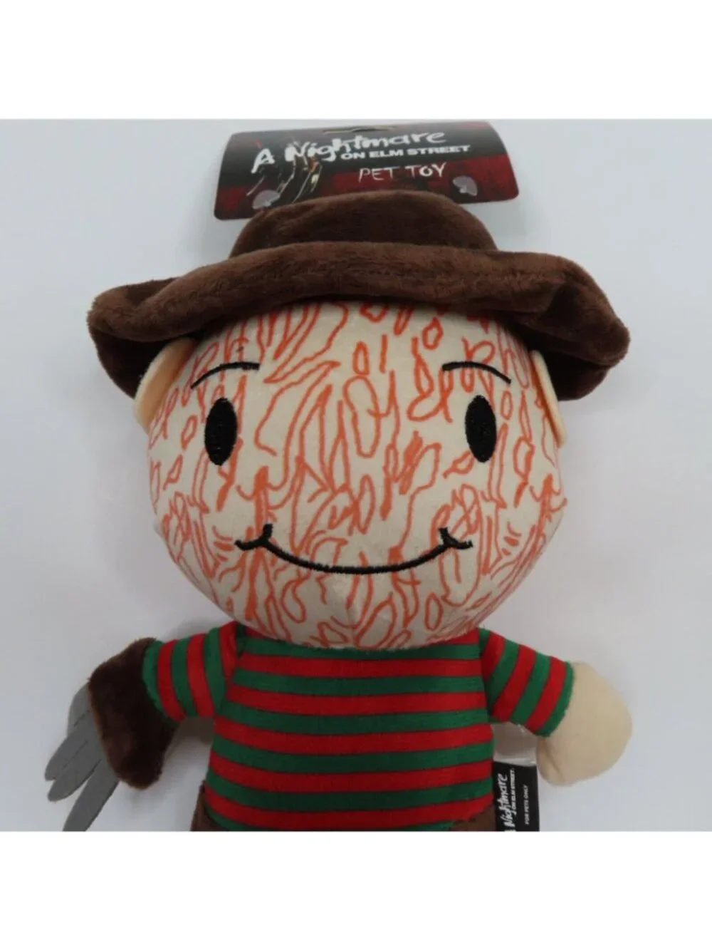 A Nightmare on Elm Street Freddy Krueger Plush Squeaker Dog Toy Horror Halloween